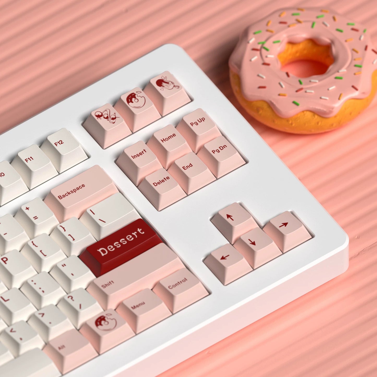 JKDK Dessert Keycap Set, Cherry Profile, PBT Dye Sub Key Cap