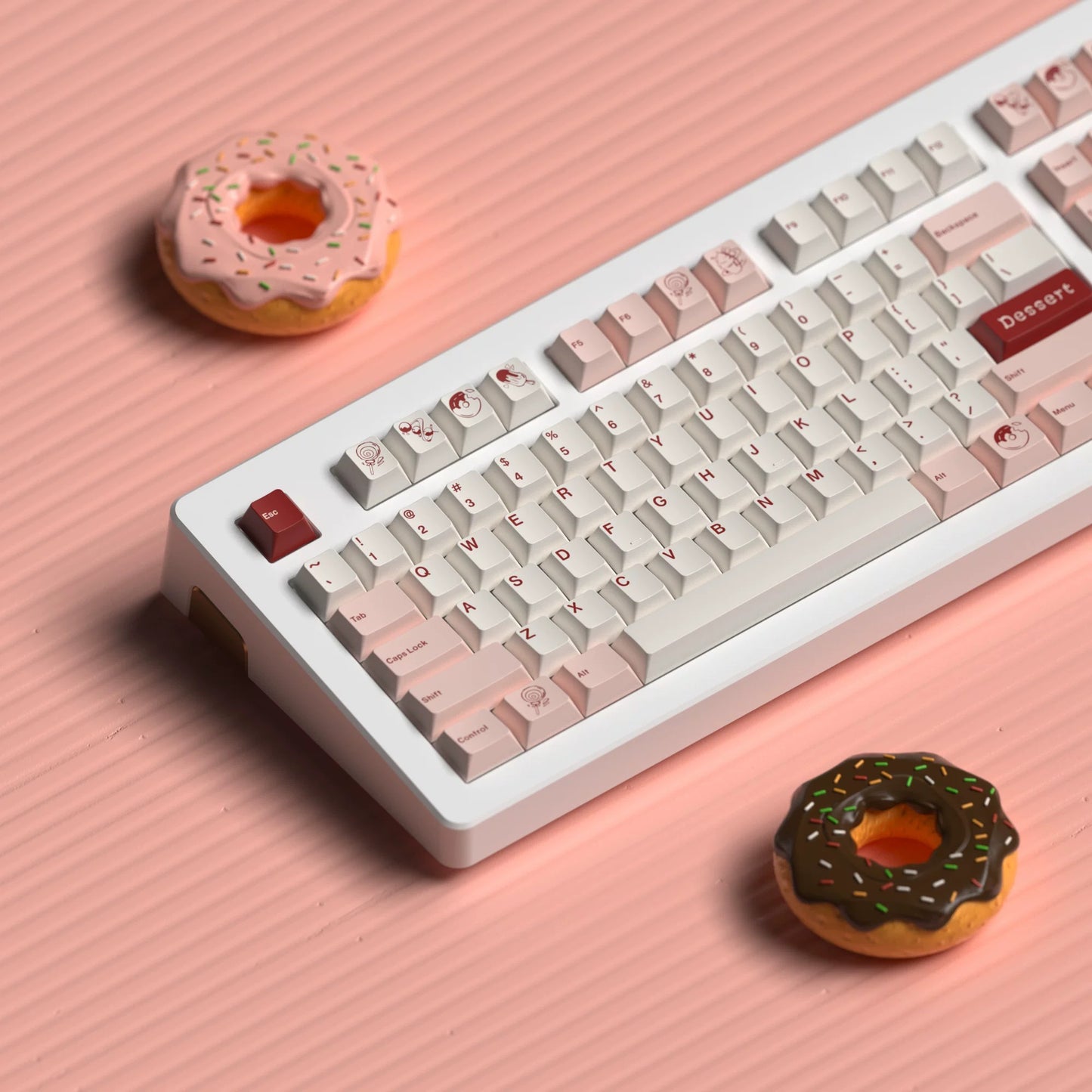 JKDK Dessert Keycap Set, Cherry Profile, PBT Dye Sub Key Cap