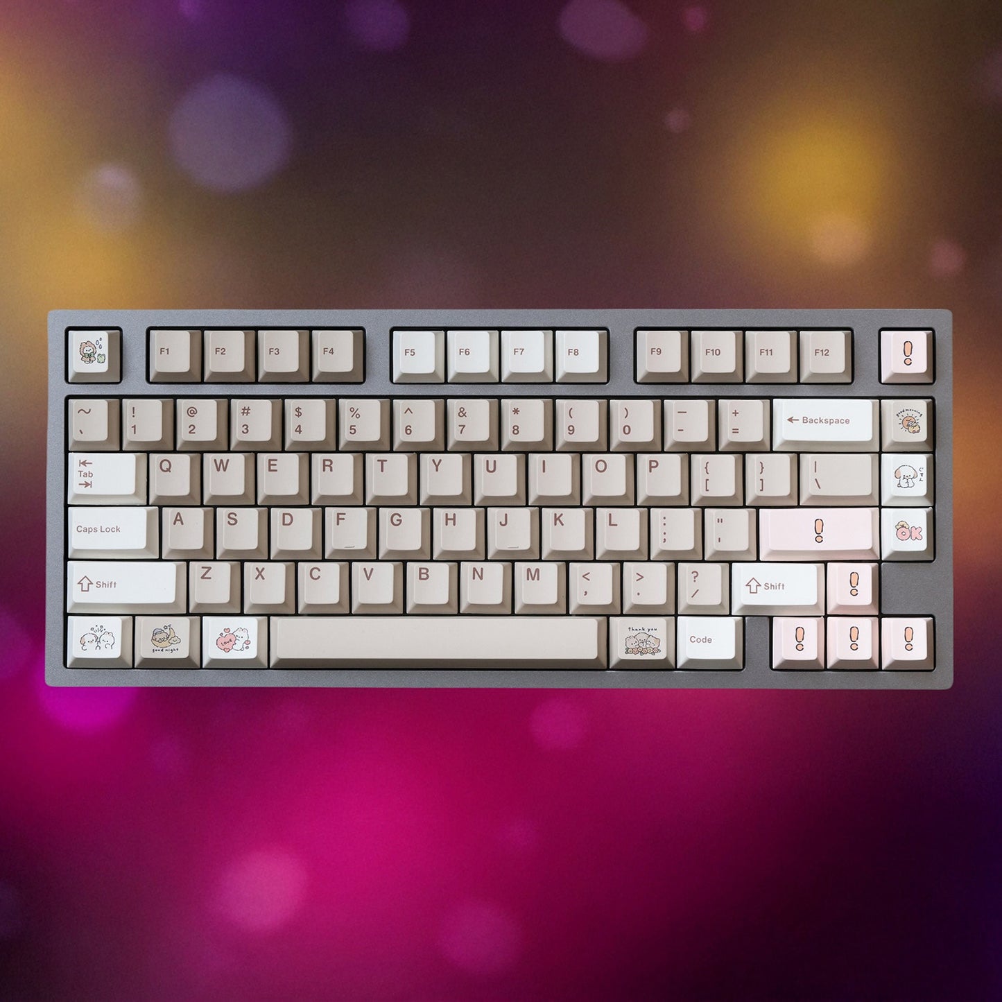 JKDK Retro Fairy Tale Keycap Set, Cherry Profile, PBT Dye Sub Key Cap