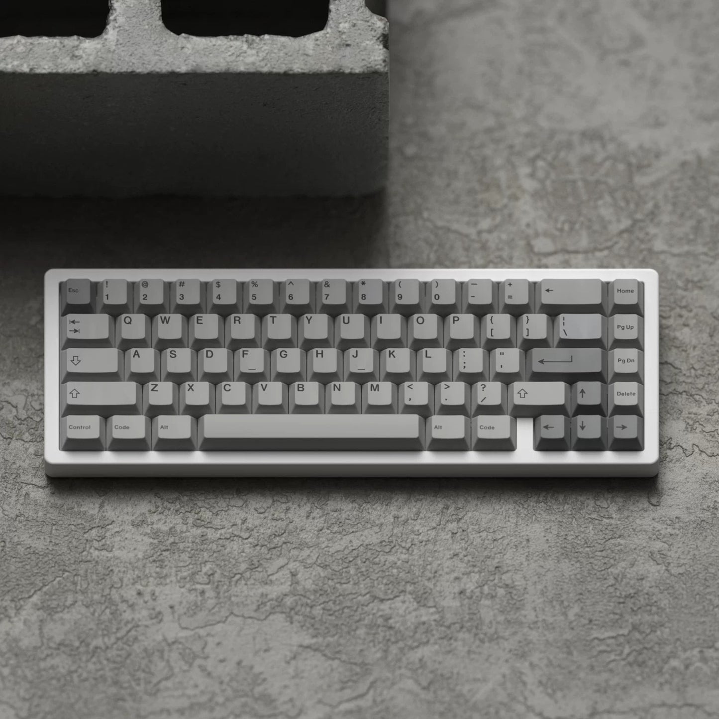 JKDK Grey Minimalist Keycap Set, Cherry Profile, Dye Sub PBT Key Cap