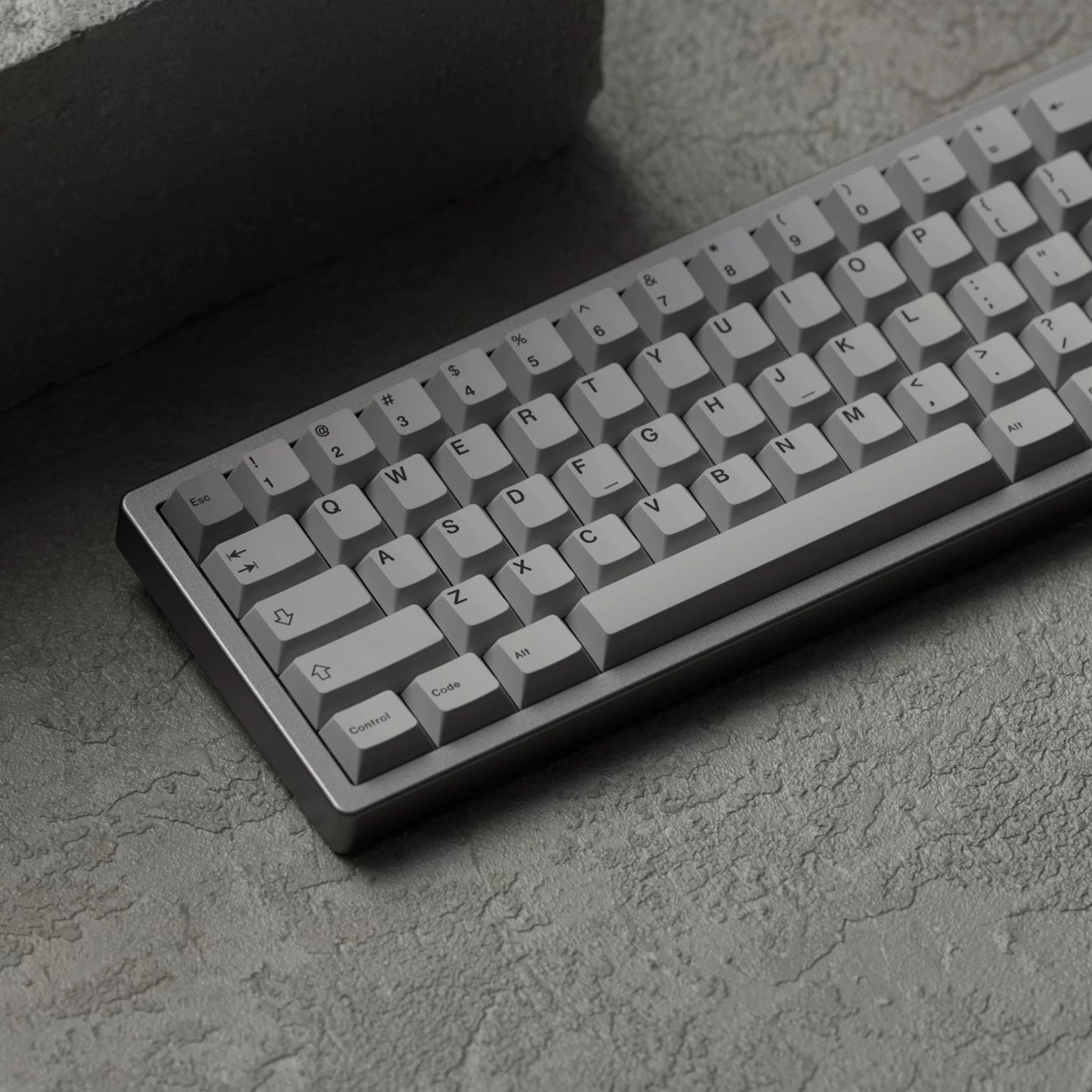 JKDK Grey Minimalist Keycap Set, Cherry Profile, Dye Sub PBT Key Cap