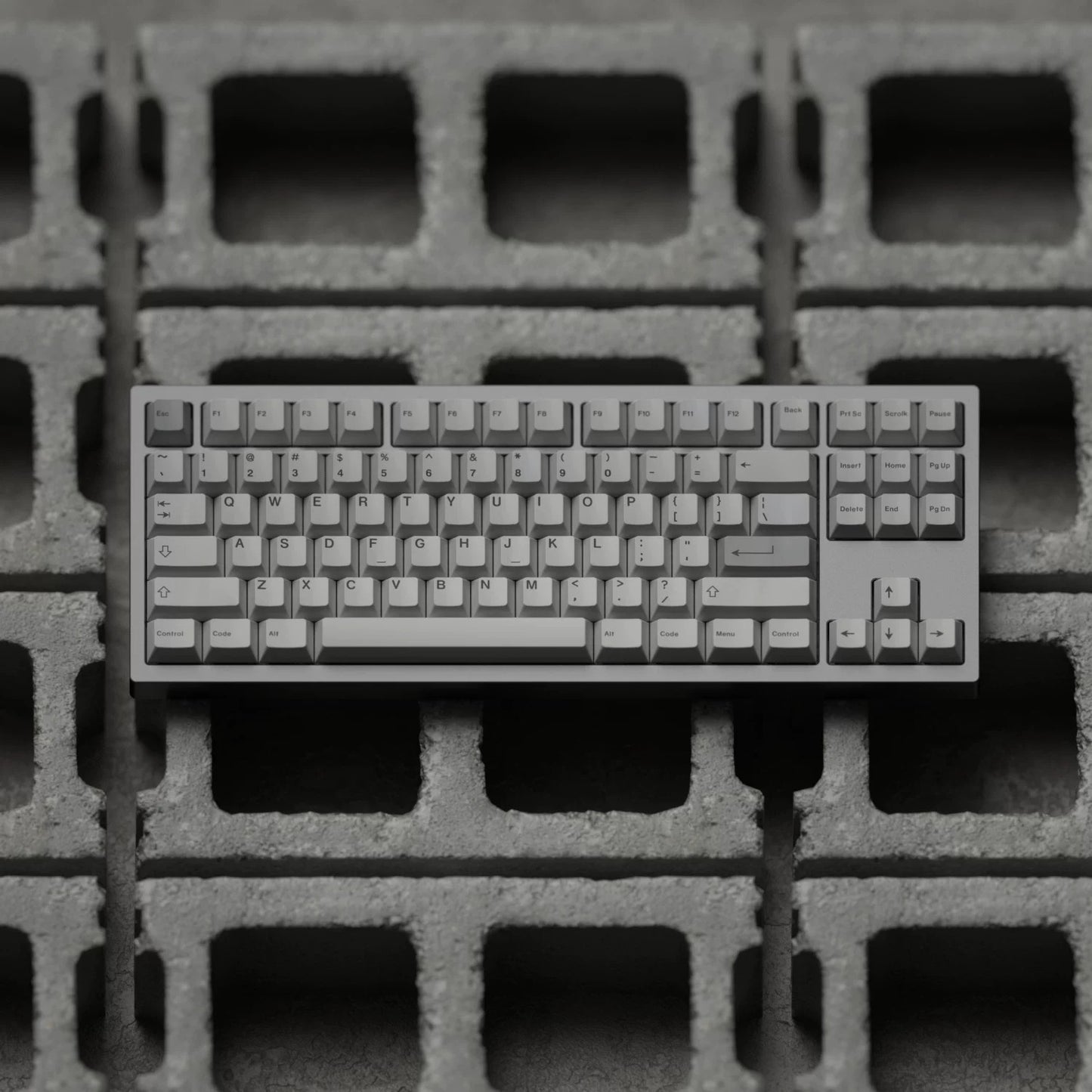 JKDK Grey Minimalist Keycap Set, Cherry Profile, Dye Sub PBT Key Cap