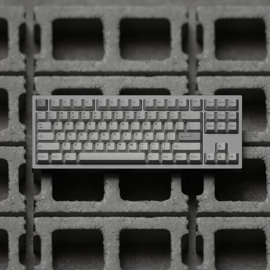 JKDK Grey Minimalist Keycap Set, Cherry Profile, Dye Sub PBT Key Cap