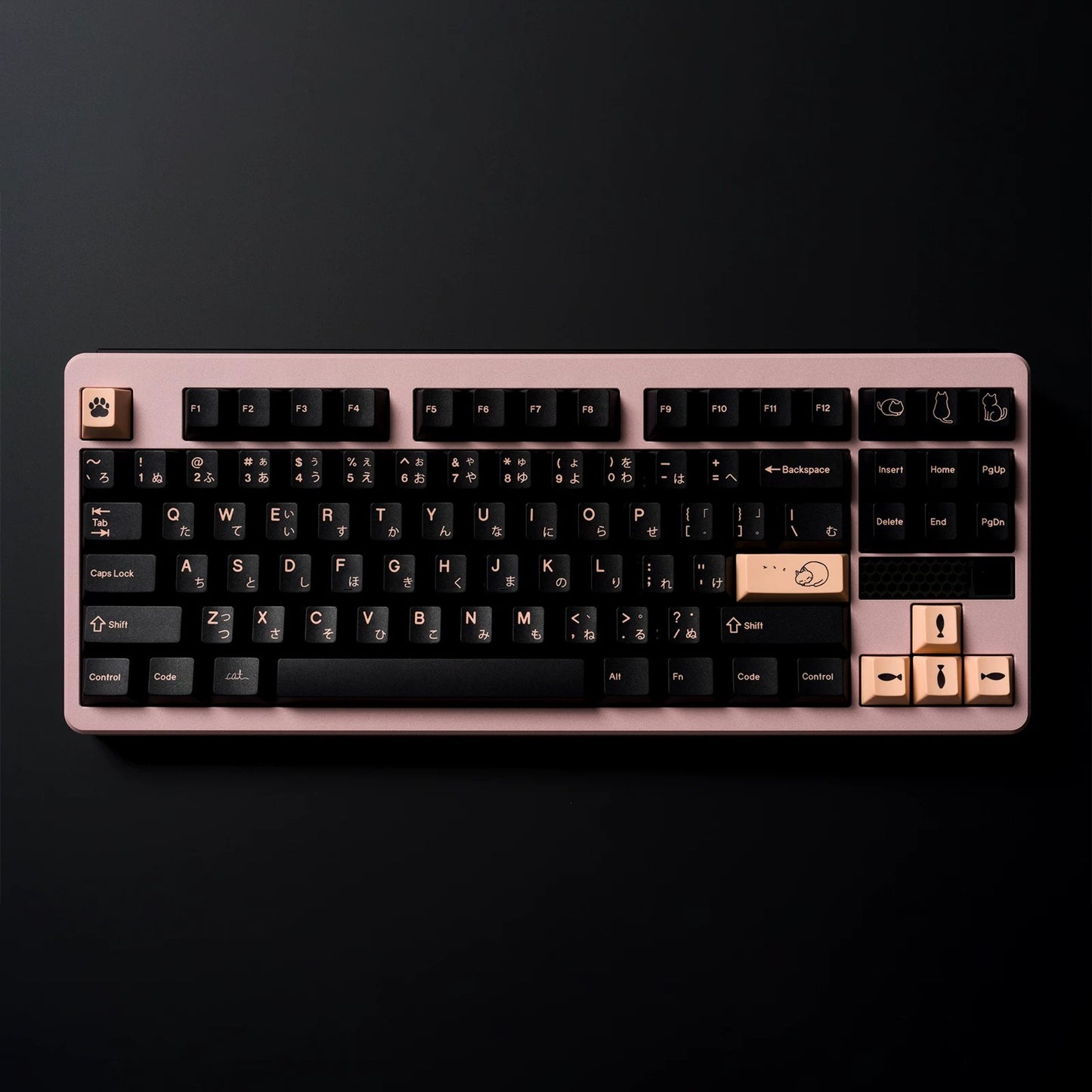 JKDK x KM Fun Cats Keycap Set, Cherry Profile, PBT Dye Sub Key Cap