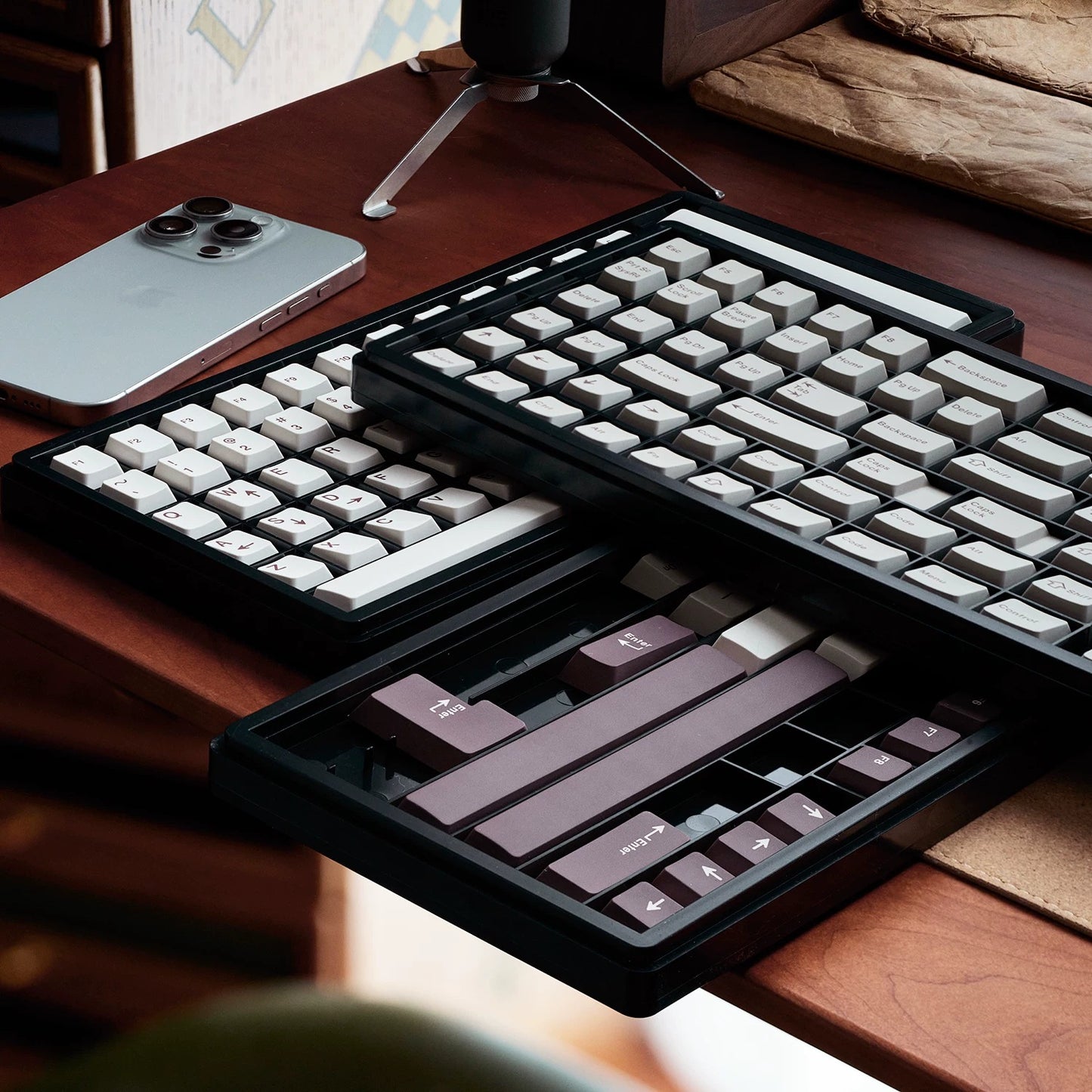 JKDK Retro Chocolate Keycap Set, Cherry Profile, PBT Dye Sub Key Cap