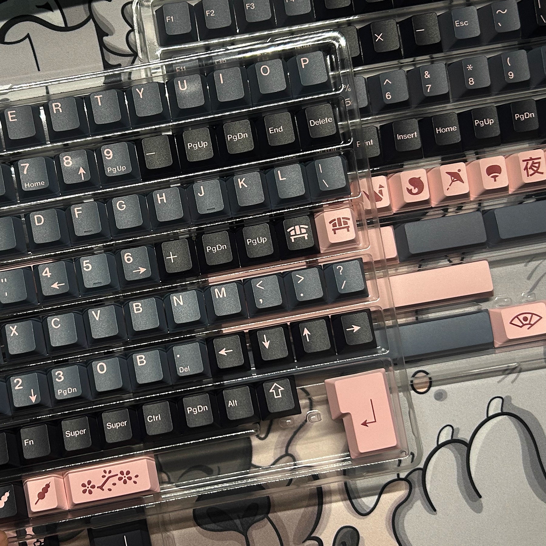 JTK Night Sakura Keycap Set, Cherry Profile, Dye Sub PBT – Nouvolo