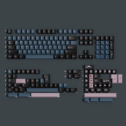 JTK Night Sakura Keycap Set, Cherry Profile, Dye Sub PBT