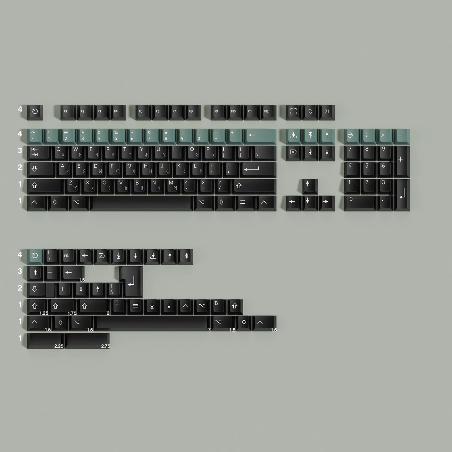 KBD Loki Keycap Set, Cherry Profile, Dye Sub PBT Key Cap