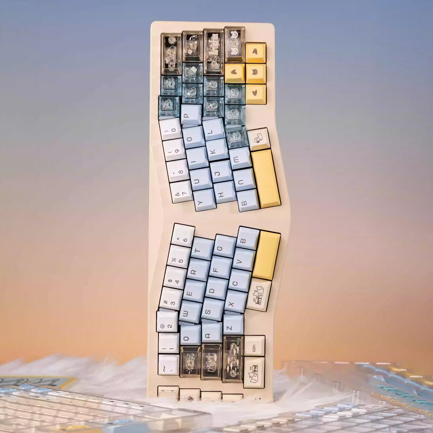 Arctic Fox Cute Keycap Set, Cherry Profile, Dye Sub PBT