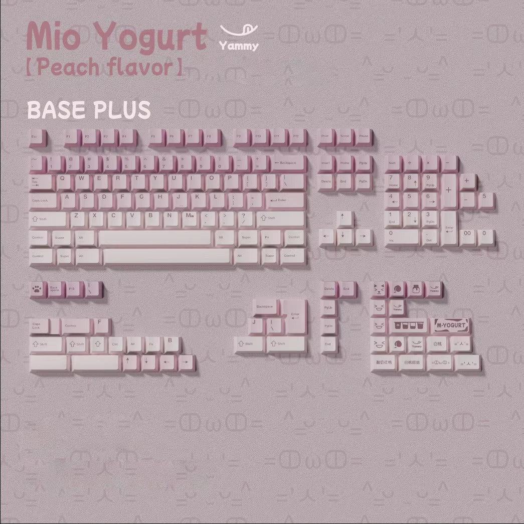 Mio Yogurt Cute Keycap Set, Cherry Profile, Dye Sub PBT