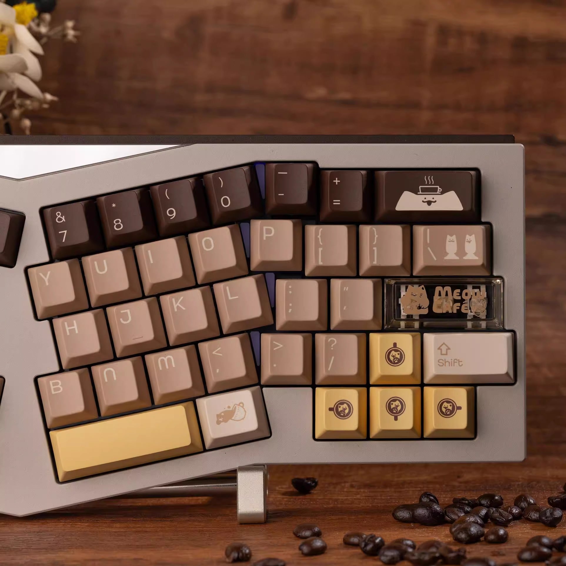 Keybyelab Meow Cafe Keycap Set, Cherry Profile, Dye Sub PBT Key