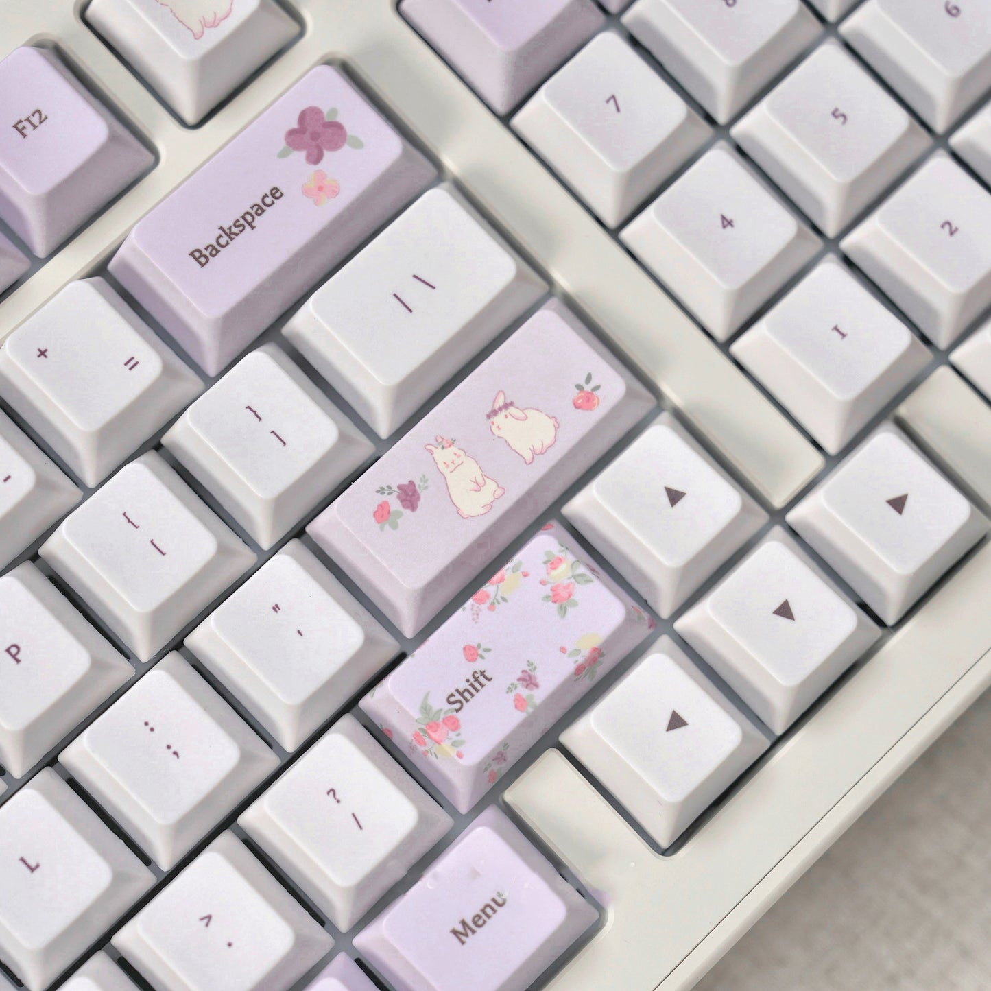 Keyria Labs Bunny Land Cute Keycap Set, Cherry Profile, Dye Sub PBT Key Cap