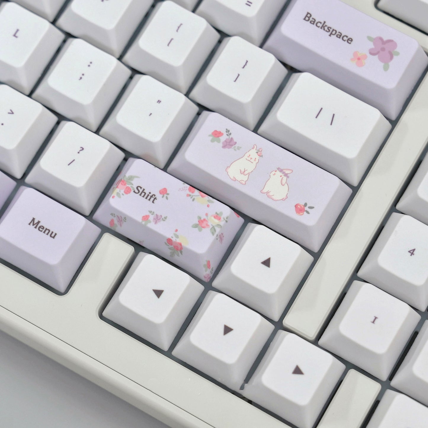 Keyria Labs Bunny Land Cute Keycap Set, Cherry Profile, Dye Sub PBT Key Cap