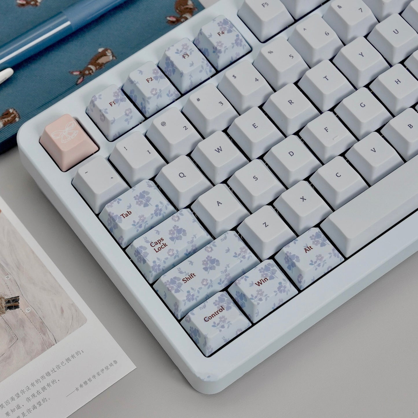Keyria Labs Summer Dream Cute Keycap Set, Cherry Profile, Dye Sub PBT Key Cap