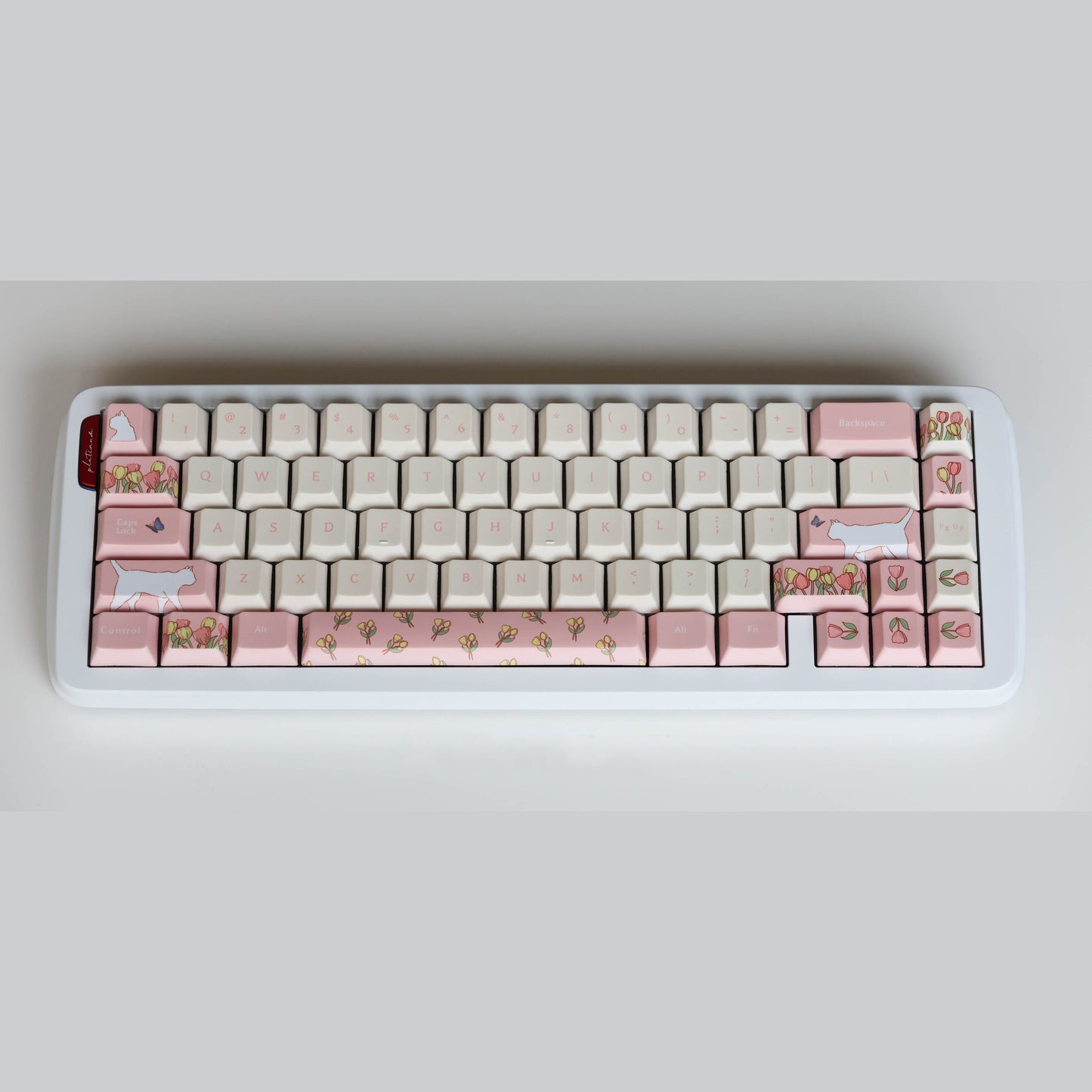 Tulip & Cat Keycap Set, Cherry Profile, Dye Sub PBT Key Cap