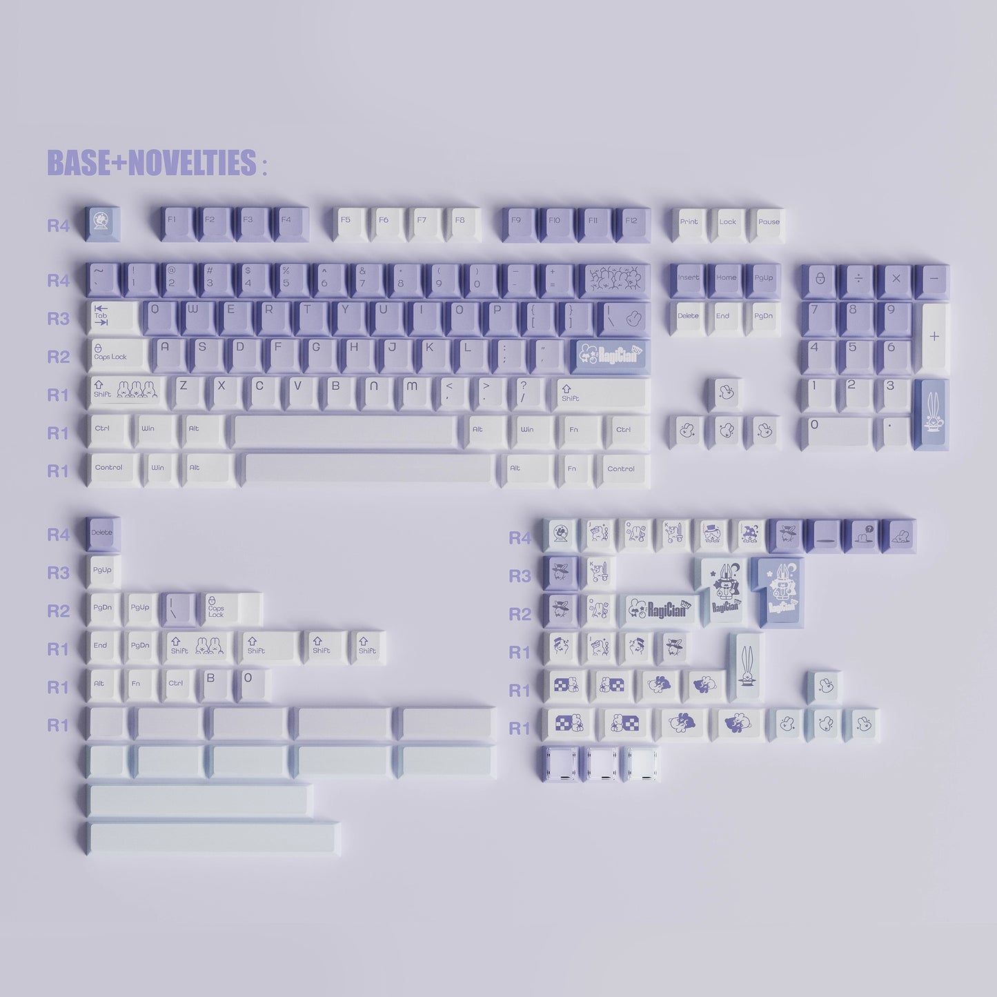 Magic Bunny Keycap Set, Cherry Profile, Dye Sub PBT