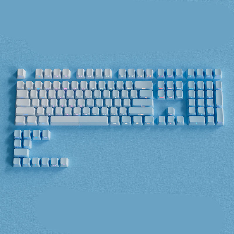 Diagonal Gradient Shine Through, Side Printed Keycap Set, Cherry Profile, Double Shot PBT Key Cap