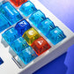 Keymoji Mondrian Keycap Set, Cherry Profile, PC Transparent