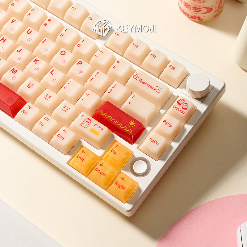 Keymoji Yakult Jade Semi-Transparent Keycap Set, Cherry Profile