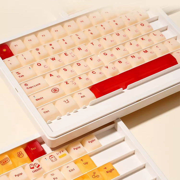 Keymoji Yakult Jade Semi-Transparent Keycap Set, Cherry Profile