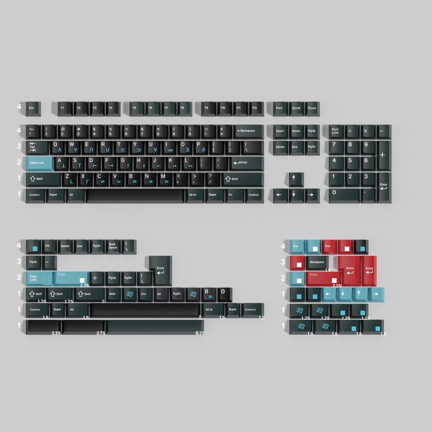 KKB Dolch Keycap Set, Cherry Profile, Dye Sub PBT Key Cap