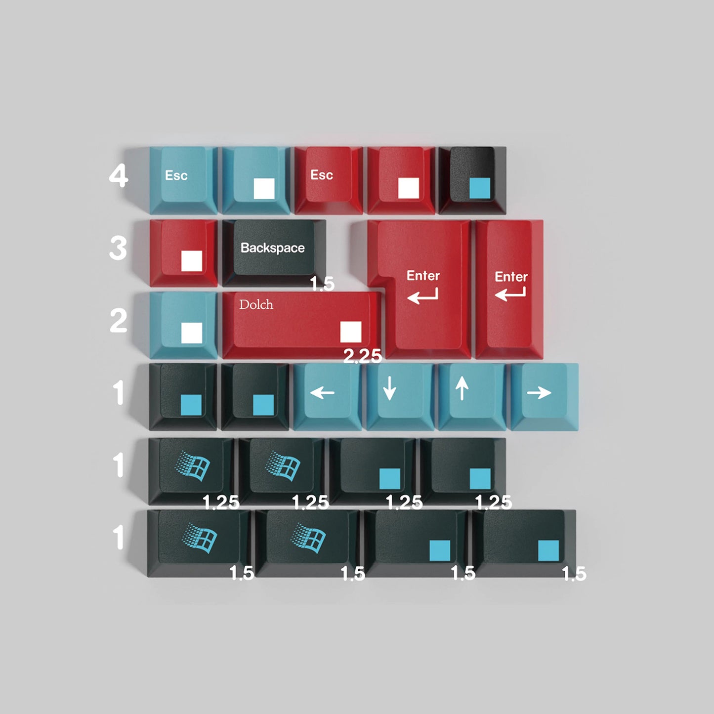 KKB Dolch Keycap Set, Cherry Profile, Dye Sub PBT Key Cap