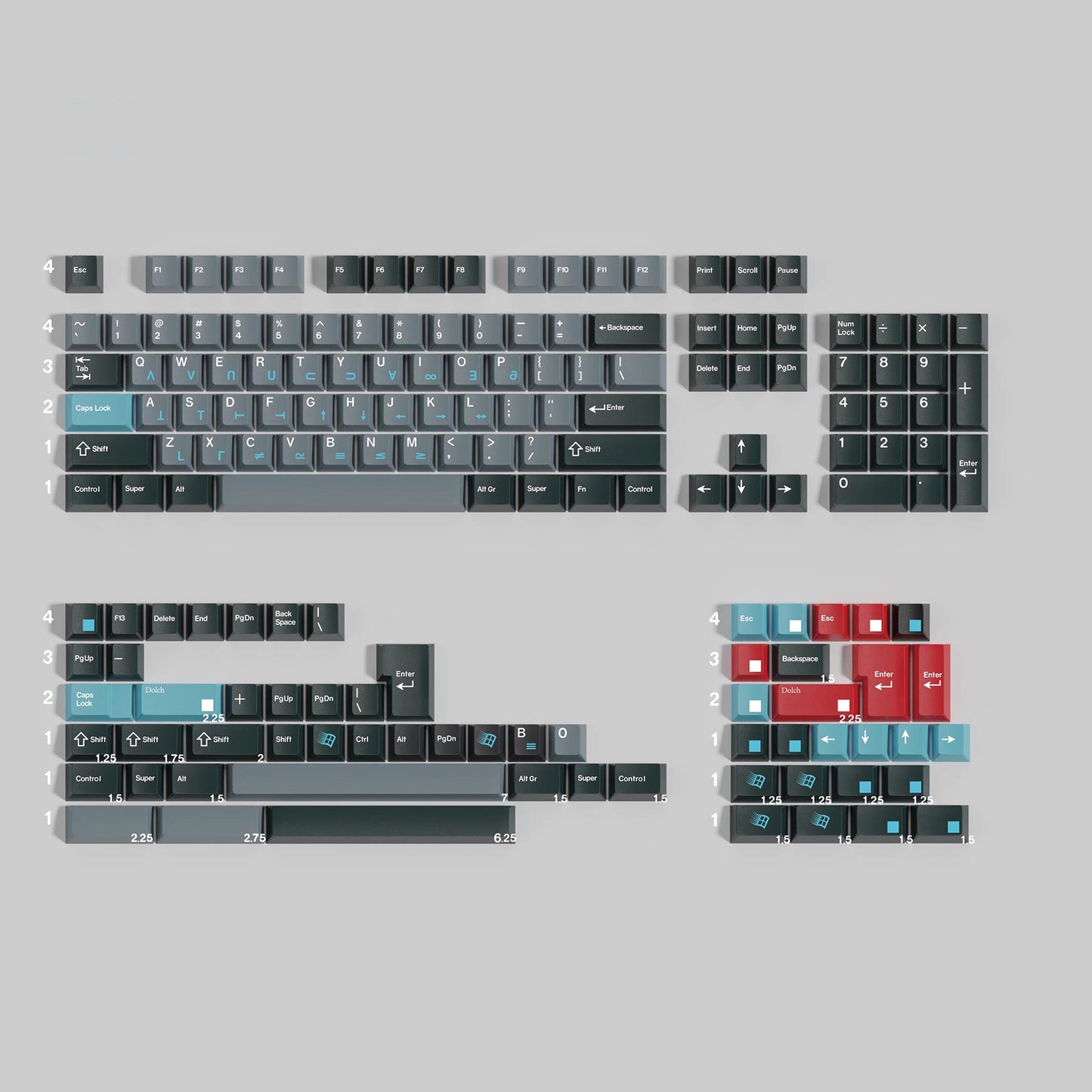 KKB Dolch Keycap Set, Cherry Profile, Dye Sub PBT Key Cap