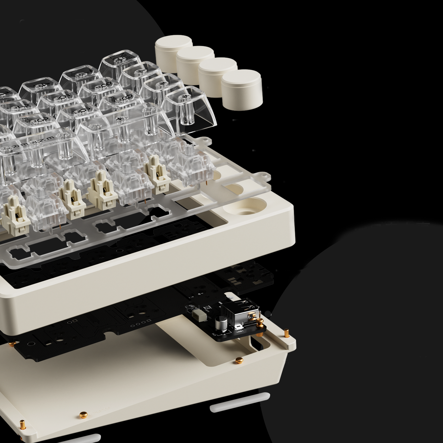 MMD KM21 Pro Wireless 17 Keys + 4 Knobs Macropad – Nouvolo MMD KM21 Pro Wireless 17 Keys + 4 Knobs Macropad – Nouvolo