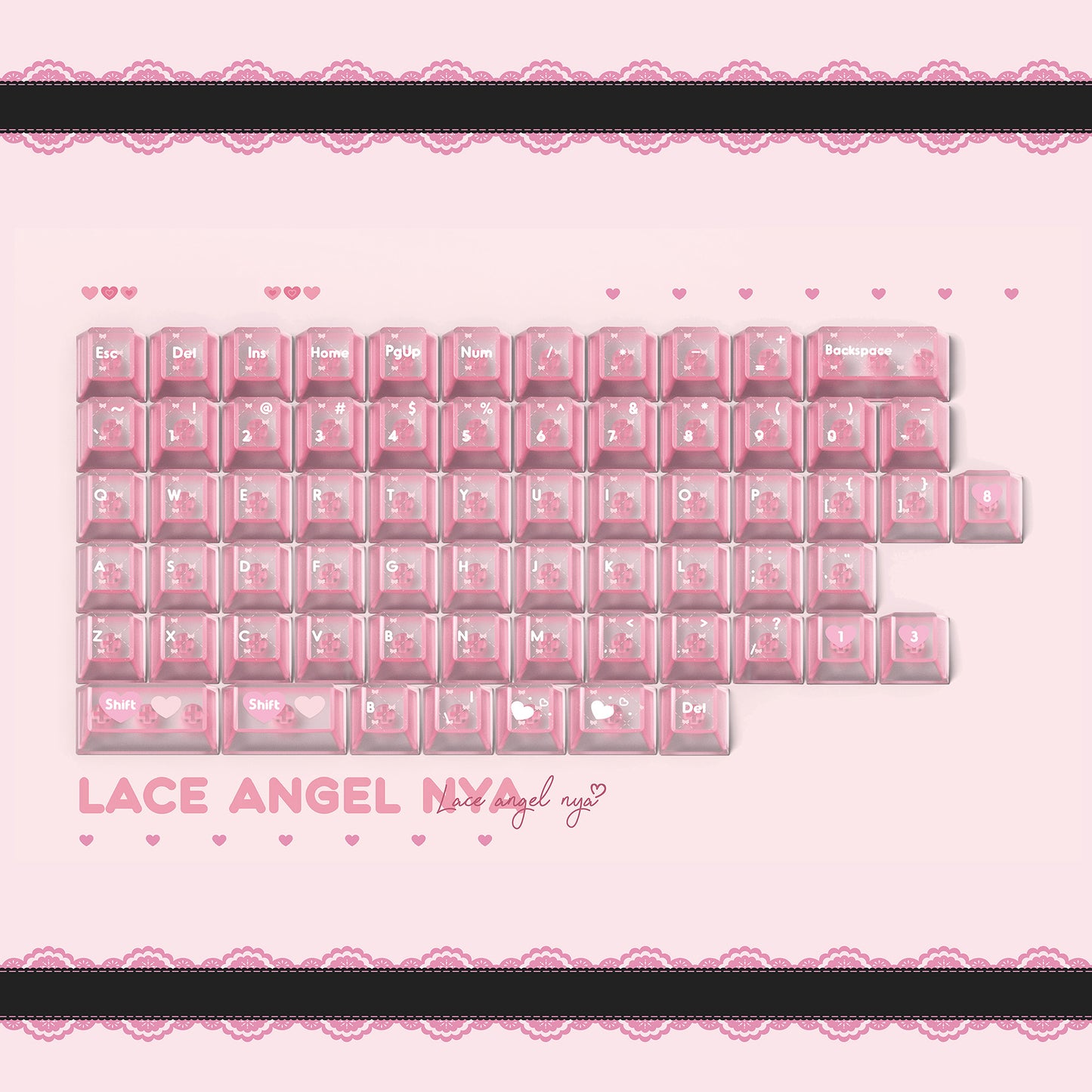Lace Angel Nya Keycap Set, Cherry Profile, PBT Dye Sub Key Cap