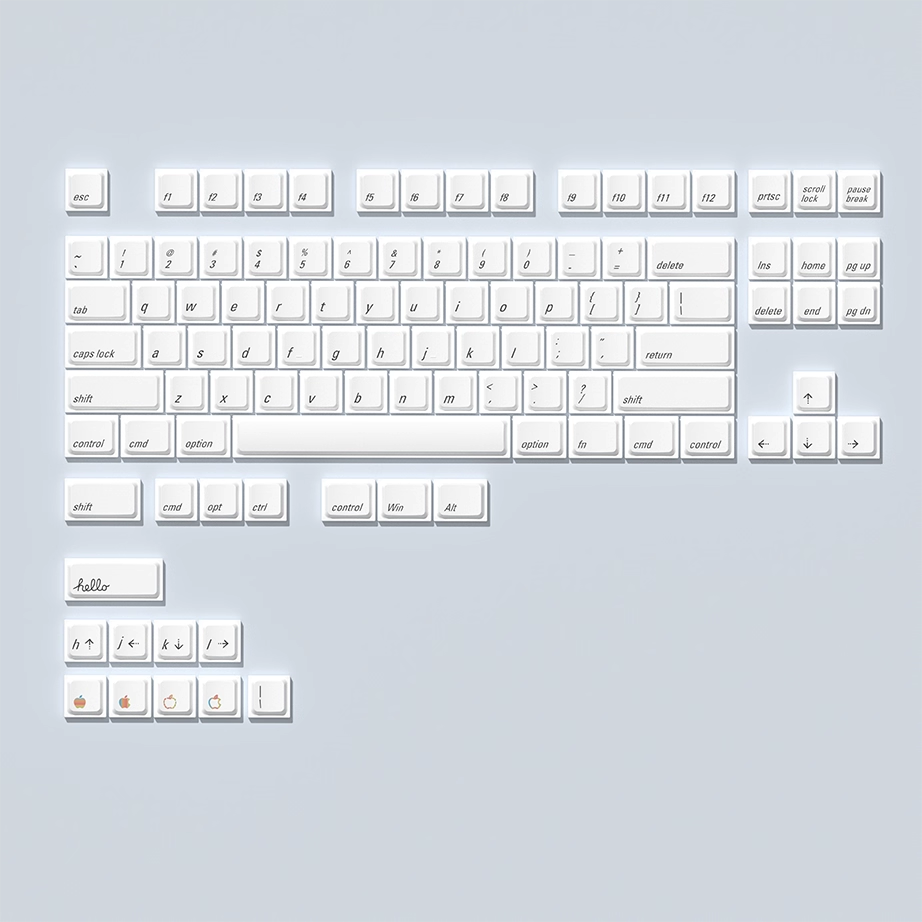 LAK Apple Theme Low Profile Keycap Set PBT
