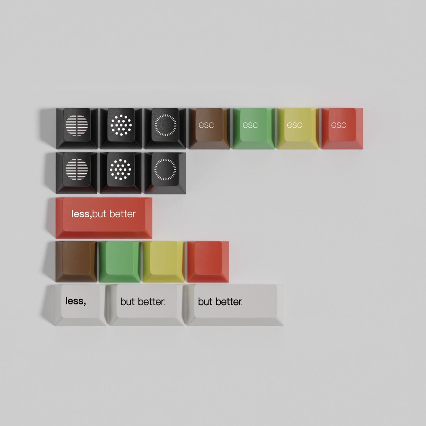 Less But Better Keycap Set, Cherry Profile, Dye Sub PBT Key Cap