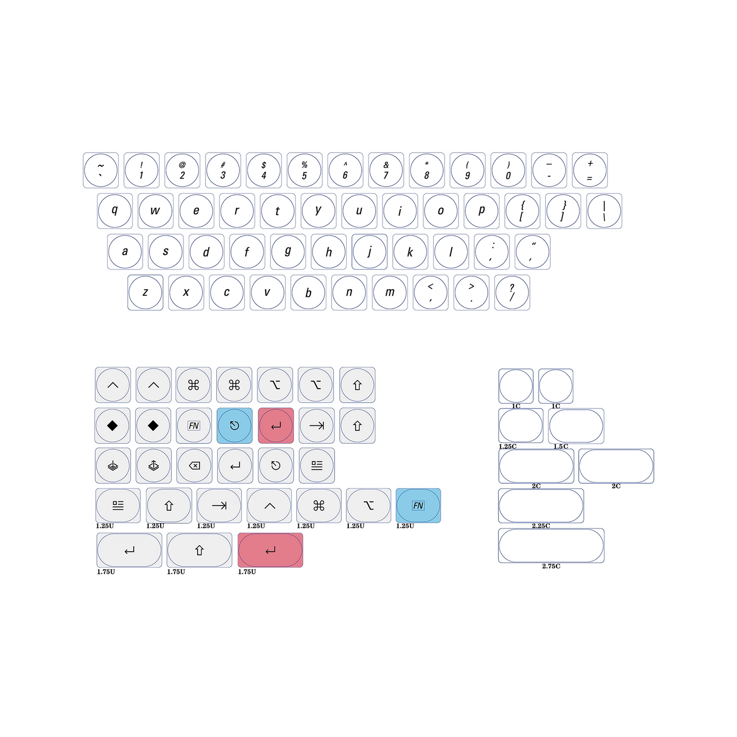 LCK Déjà Vu Theme Low Profile Keycap Set PBT