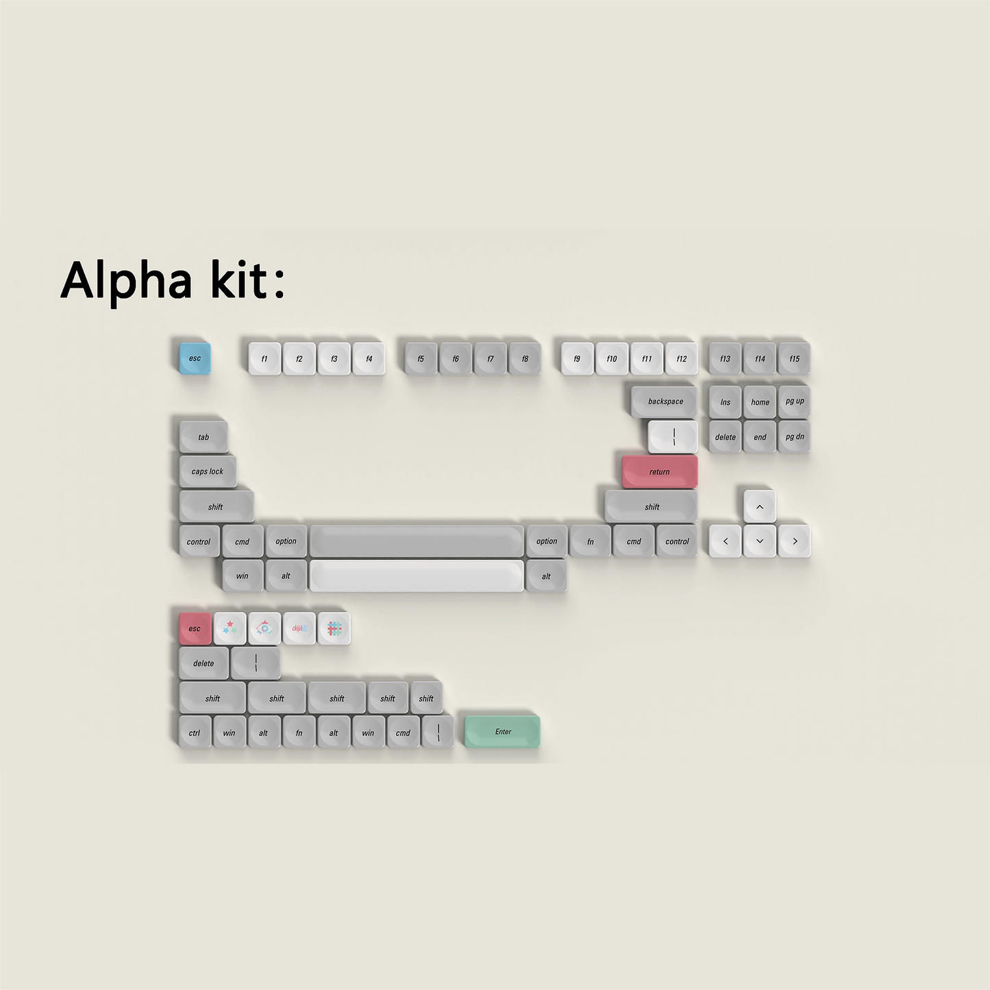 LCK Déjà Vu Theme Low Profile Keycap Set PBT