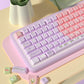 Lily of the Valley (Pink/Purple) Cute Keycap Set, MDA/Cherry Profile, PBT Dye Sub Key Cap