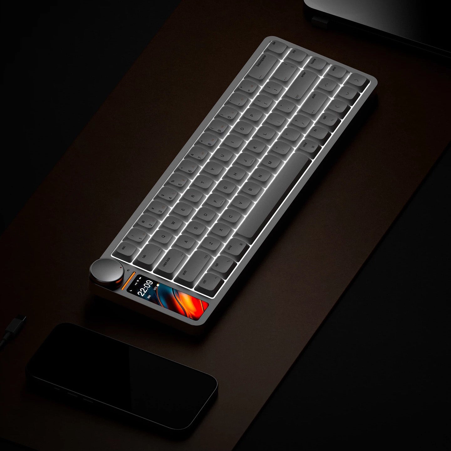 Linx68 Low Profile Aluminum Mechanical Keyboard with Screen