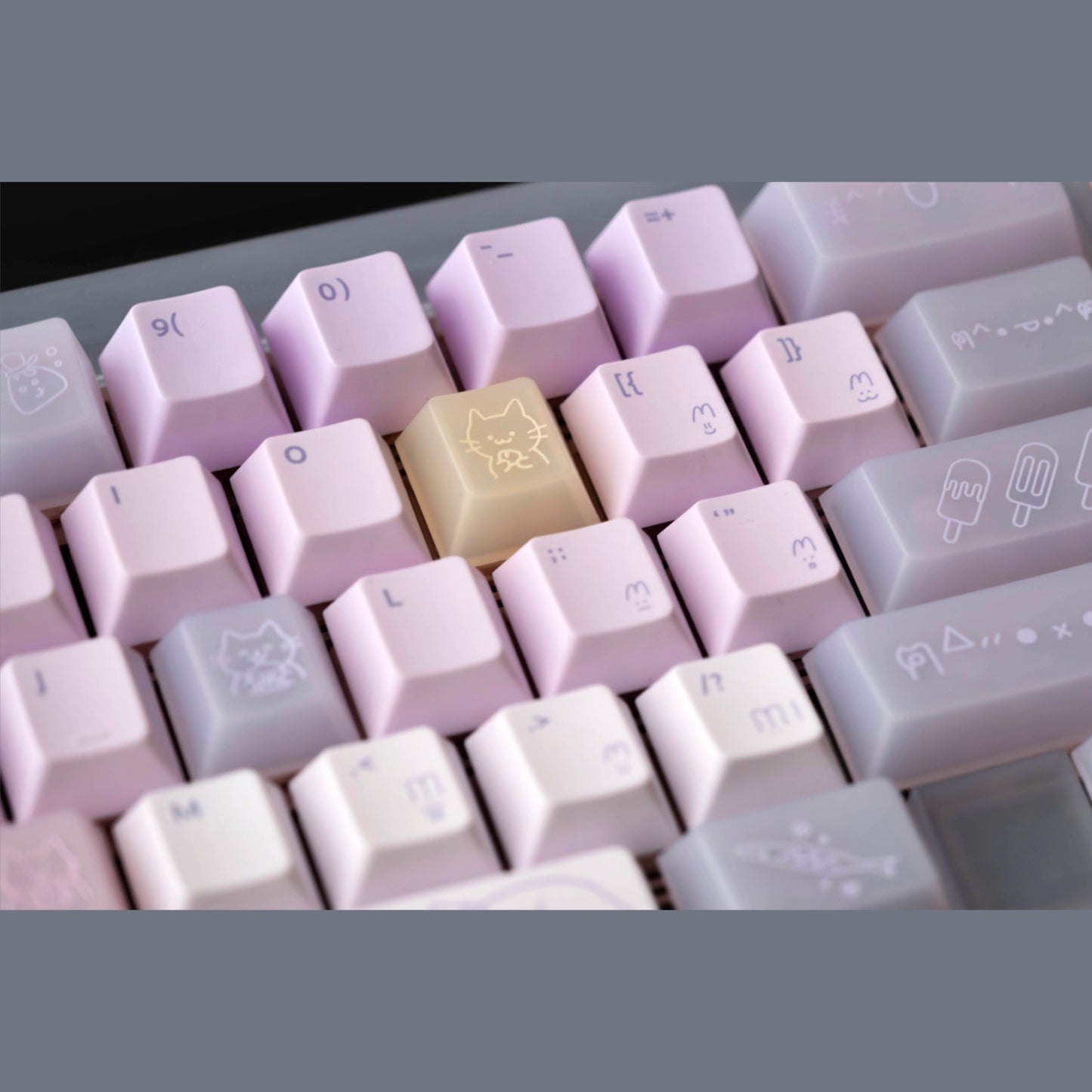 Lazycat Studio Luna Foodie Cute Keycap Set, Cherry Profile, Dye Sub PBT + PC