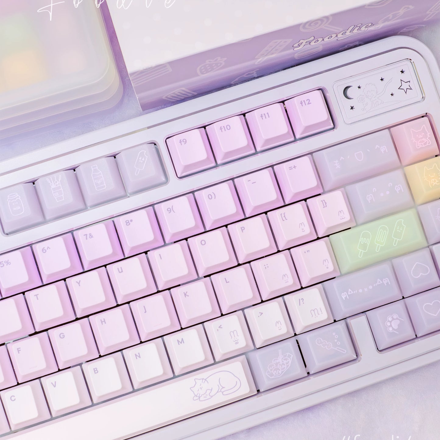Lazycat Studio Luna Foodie Cute Keycap Set, Cherry Profile, Dye Sub PBT + PC