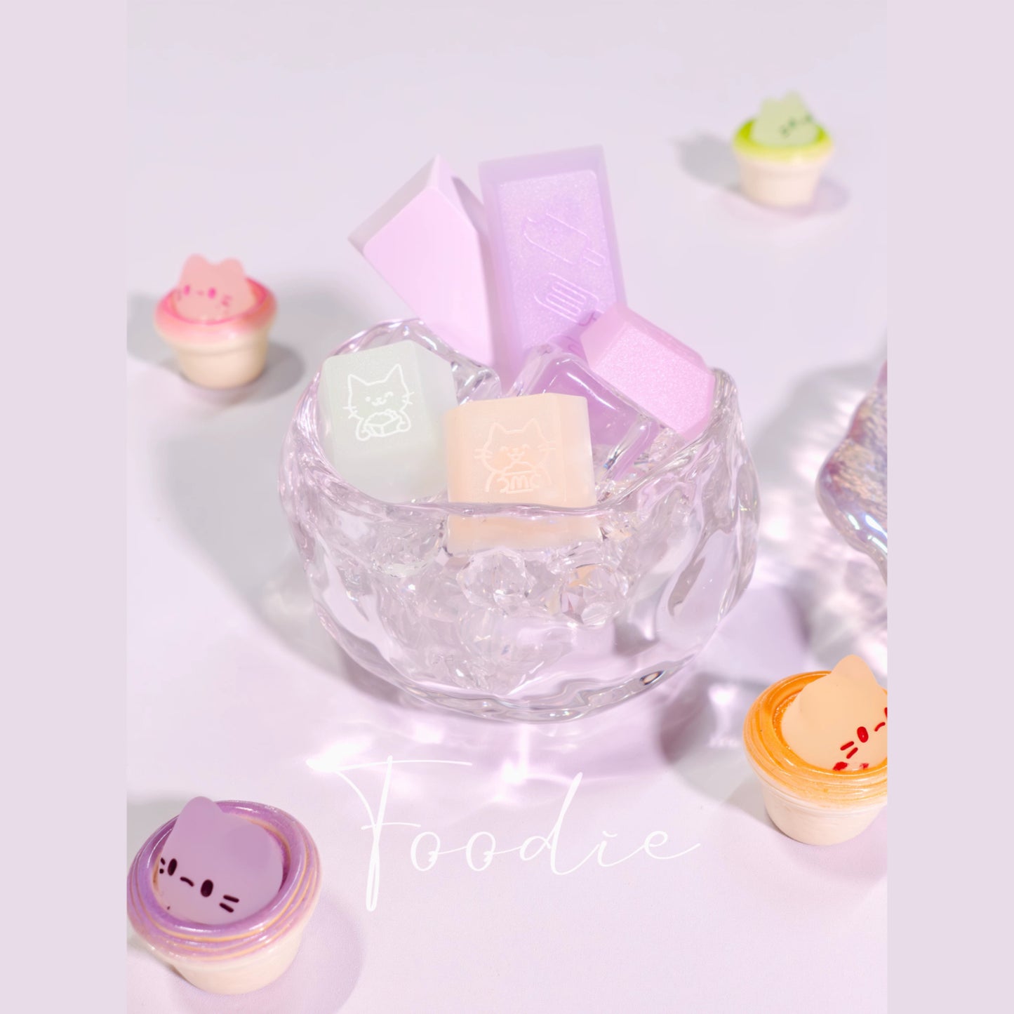 Lazycat Studio Luna Foodie Cute Keycap Set, Cherry Profile, Dye Sub PBT + PC