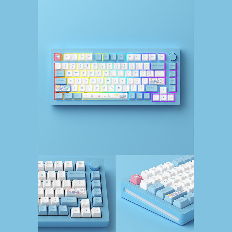 Monsgeek M1W Colorful Aluminum Mechanical Keyboard Barebone (Black/White/Pink/Purple/Blue)