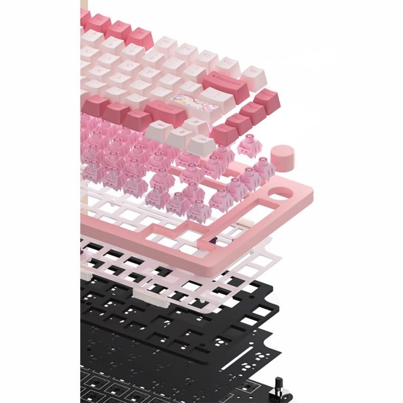 Monsgeek M1W Gasket Aluminum Mechanical Assembled Keyboard (Black/White/Pink/Purple/Blue)