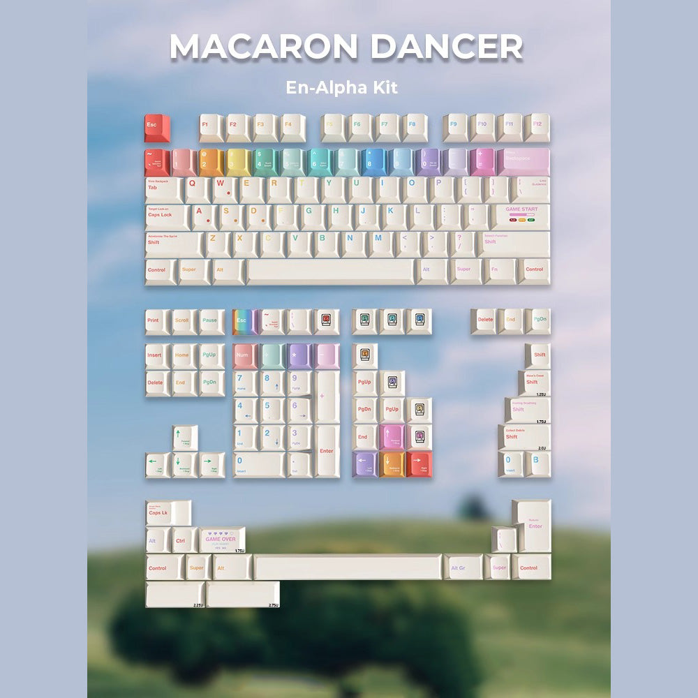 Macaron Dancer Keycap Set, Cherry Profile, Dye Sub PBT Key Cap