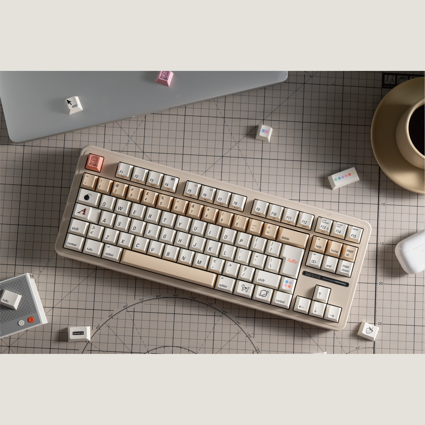 Mac Color Keycap Set, Cherry Profile, Dye Sub PBT / ABS Key Cap