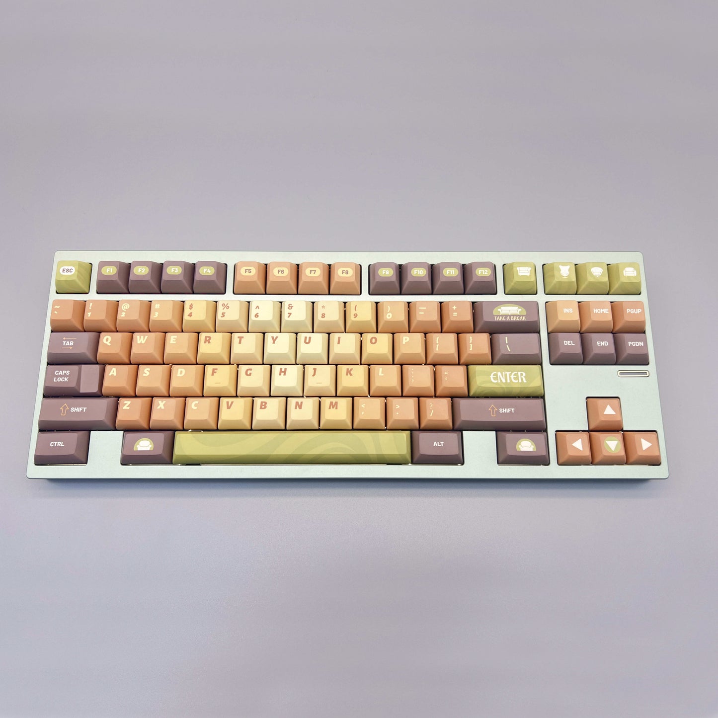 Matcha Cake Keycap Set, KCA Profile, Dye Sub PBT Key Cap