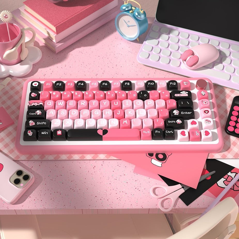 Pink Keycap Set Valentine (Pink) Keycap Set, MCA Profile, PBT Dye Sub Key Cap – Nouvolo