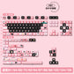 Little Black Cat (Pink) Cute Keycap Set, MDA Profile, PBT Dye Sub Key Cap