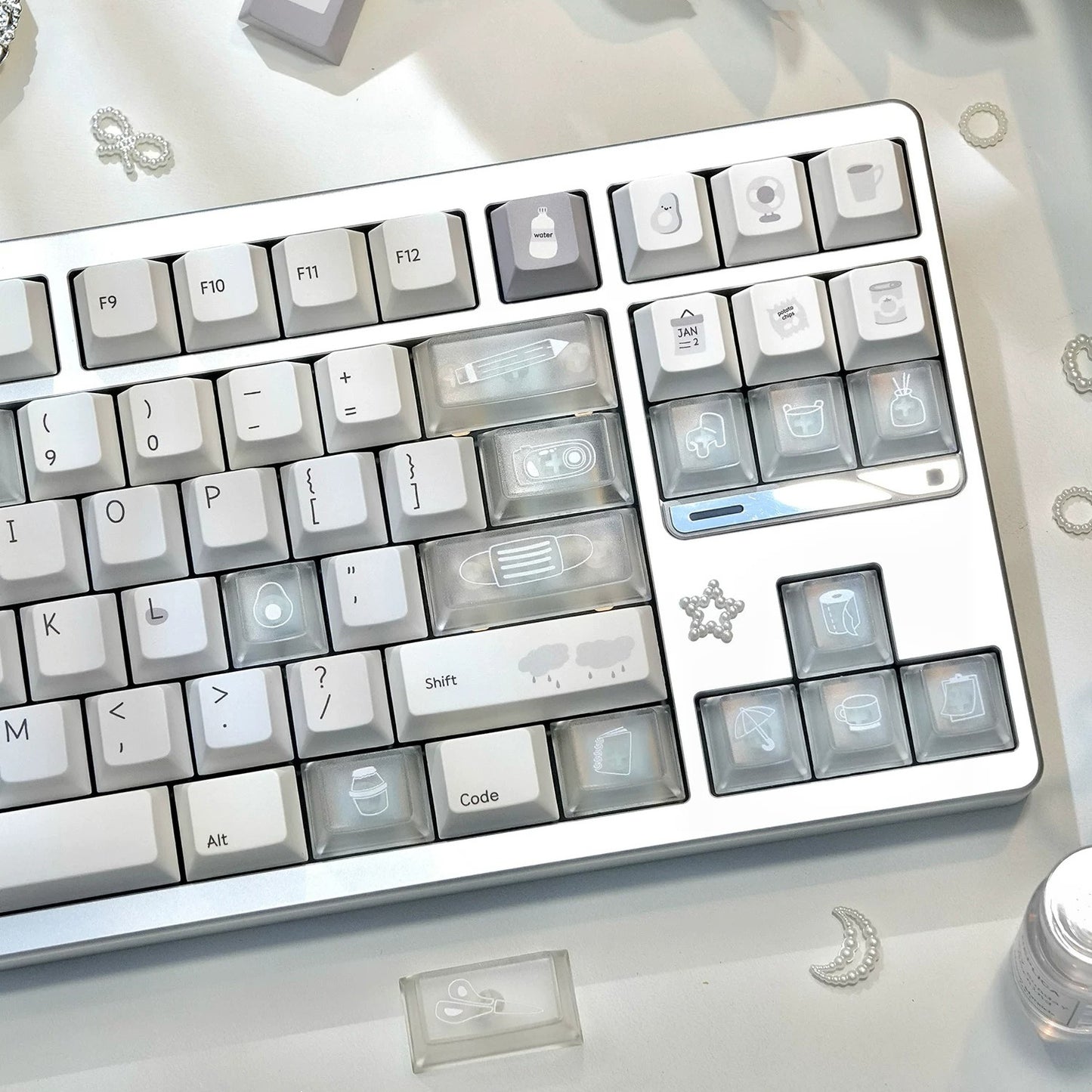 Memopad Cute Keycap Set, Cherry Profile, Dye Sub PBT + PC