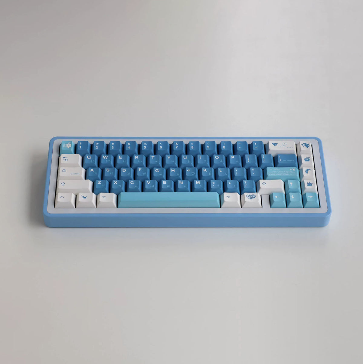 Sea Misty Love Keycap Set, Cherry Profile, Dye Sub PBT