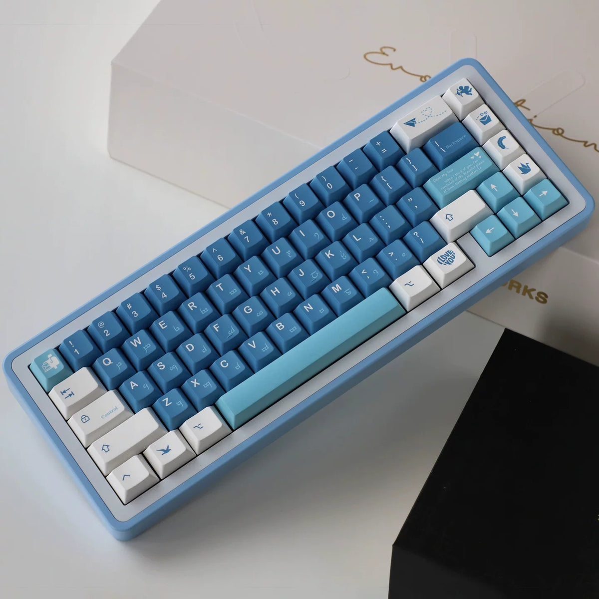 Sea Misty Love Keycap Set, Cherry Profile, Dye Sub PBT