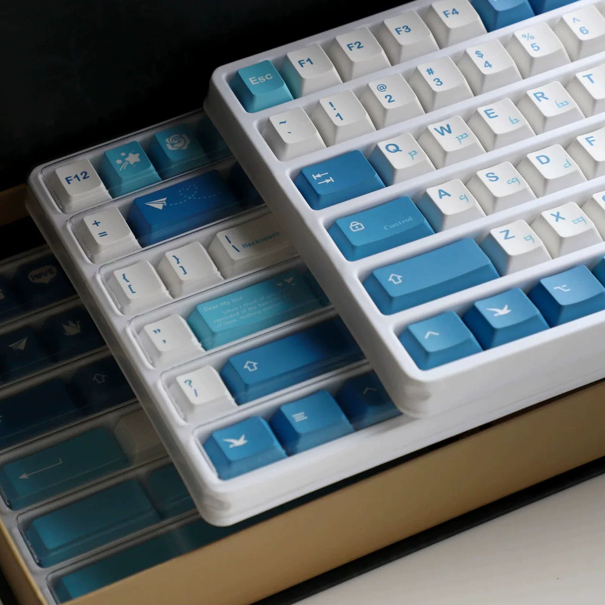 Sea Misty Love Keycap Set, Cherry Profile, Dye Sub PBT