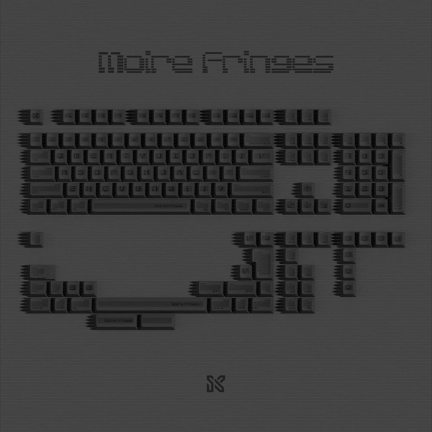 Moire Fringe Keycap Set, Cherry Profile, Dye Sub PBT Key Cap